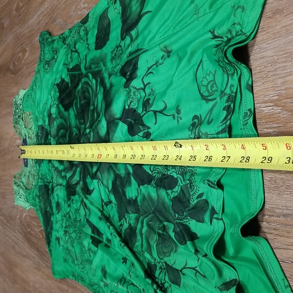 (M) Xception Rose Print Lace Vacation Evening Beach Cool Casual Assymetrical - Picture 8 of 12